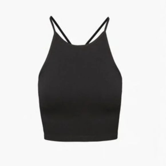 Aritzia Tops - NWT Aritzia Sunday Best Crop Halter Tank, Black